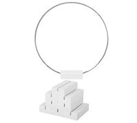 Malloy 10 Piezas 25Cm Metal Floral Hoop Centerpiece para Mesa Soporte de Madera Macrame Anillos de de Plata para Manualidades DIY ()