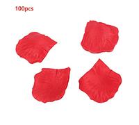 Malloy 100pcs Tela Artificial Rosa Petalos Decoracion de Boda de Flores-Rojo