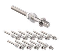 Malloy 12 Uds. Varillas de Tensión para Tambor, Tornillos de Tensión, Juego de Tornillos para, Accesorios para Caja de Bajo, Herrajes para Batería M5x50MM