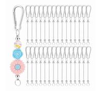 Malloy 20 Barras de con Cuentas, de Cuentas en de Colores, Barras de con Cuentas de Metal A Granel para Manualidades, Colgantes, Joyas A