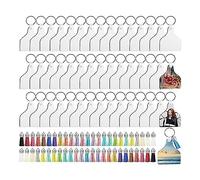 Malloy 200 Piezas de Llaveros en de SublimacióN con Etiqueta de Oreja de Vaca a Granel para Agregar Fotos, Logotipos y Citas Favoritas