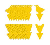 Malloy 24 Trampas Adhesivas para Moscas de Frutas, Moscas Blancas, Hongos, Mosquitos y Insectos, Trampas Adhesivas para Atrapar Insectos para Interior/Exterior