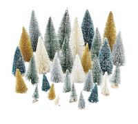 Malloy 30 Piezas de Pinos en Miniatura, áRboles de Sisal con Base de Madera para Escenas en Miniatura, áRboles Decorativos de Mesa