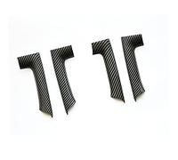 Malloy 4 Piezas Pegatinas de Coche ABS Fibra de Carbono Grano Interior Puerta Apoyabrazos DecoracióN Cubierta para Golf 6 MK6 2009-2013