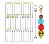 Malloy 50 Barras de con Cuentas en, Dijes de Barra de con Cuentas de Metal, Fabricación de Desmontable para Colgante Artesanal A