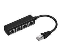 Malloy Adaptador de Cable de Red Divisor Ethernet RJ45 de 1 A 4 Conectores LAN Ethernet RJ45 para Extensión de Red