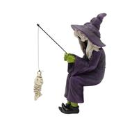 Malloy Adornos Artesanales de Resina con Forma de Pescadora, Decoraciones de Halloween, Decoración para Macetas de Acuario