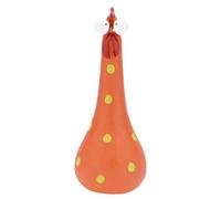 Malloy Artesanías de Resina Adornos de Pollo de Resina Adornos de Decoración de Jardín de Resina de Pollo de Cuello Naranja