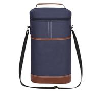 Malloy Bolsa para 2 Vino, Bolsa para Llevar Vino, Bolsa Regalo para Vino, A Prueba Fugas y con Aislamiento, Bolsa para Enfriador Vino, Bolsa Regalo para, Azul Marino
