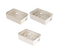 Malloy Caja de Almacenamiento A Prueba de Polvo de Gran Capacidad de 3 Piezas para Organizador de Ropa Interior y