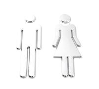 Malloy Cartel para Puerta de Baño, Cartel para Hombre y Mujer, Cartel para Baño de Invitados, Decoración de Puerta, Autoadhesivo, 12 cm de Alto