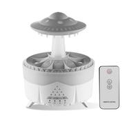 Malloy Humidificador de Nube de Lluvia, Humidificadores para Dormitorio, Humidificador de Aire Ultra Silencioso para, Humidificador de Luz LED de 7 Colores Enchufe Europeo