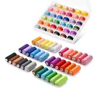 Malloy Kit de 72 Hilos de Coser, 36 Colores de Hilos para Máquina de Coser, Kit de Hilos de Coser de Bobinas Preenrolladas, 400 Yardas por Carrete