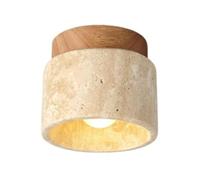Malloy Lámpara de Techo de Madera Estilo Japonés WABI-Sabi E27 con Atenuación de Colores para Cocina, Pasillo, Sala de Estar A