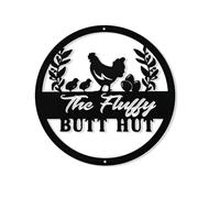 Malloy Letrero de Gallinero, Letrero Rústico de Granja, Letrero de Casa de Gallina, Decoración Artística de Patio de Metal para el Hogar, Granja, Gallinero, Granja