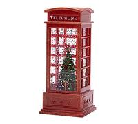 Malloy Linterna de Navidad Linterna de Globo de Nieve Agua de Navidad Cabina de TeléFono de Nieve Brillante para Festival para NiñOs, áRbol