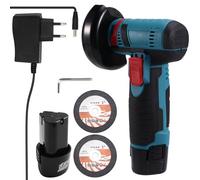 Malloy Mini Amoladora Angular, Minimáquina Pulidora de Corte Recargable para el Hogar, Amoladora Manual Eléctrica, Máquina Pulidora con Enchufe Europeo