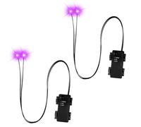 Malloy Ojos LED Brillantes de Halloween con Temporizador, 2 Piezas de Ojos de Esqueleto Iluminados, Ojos de Terror DIY para MáScaras, Calabazas, LáPidas y Accesorios C