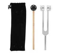 Malloy Tenedor de AfinacióN de AleacióN de Aluminio de 256Hz 256C con Martillos para Pruebas del Nervioso Terapia de CuracióN de Sonido Cuidado de