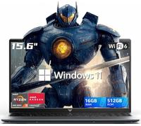 MALLRACE Laptop AMD 2026, pantalla IPS FHD de 15.6 pulgadas, AMD Ryzen 3 4300U 16GB DDR4 RAM, 512GB SSD, Windows 11 Pro, batería de 54.72 Wh, WiFi 5, teclado retroiluminado