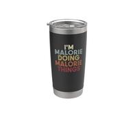 Malorie Name Malorie Personalized Name First Given Vaso térmico de acero inoxidable de doble pared