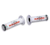 MALOSSI - 60645 : Par puños blancos con logo Malossi Tribal (Ø30) cerrado 6914575.W0