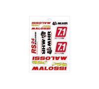 Malossi - 60929 : Hoja de Adhesivos Variados - 24,7x35 cm 33 9779