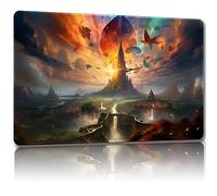 Malqiqi Alfombrilla de juego para MTG, con bolsas de almacenamiento, alfombrilla de juego de 24 x 14 pulgadas, TCG y alfombrilla de juego de mesa para tarjetas, alfombrilla de mouse (regular)