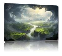 Malqiqi Alfombrilla de juego para MTG, con bolsas de almacenamiento, alfombrilla de juego de 24 x 14 pulgadas, TCG y alfombrilla de juego de mesa para tarjetas, alfombrilla de mouse (cielo regular)