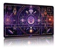 Malqiqi Alfombrilla de juego para MTG, con bolsas de almacenamiento, alfombrilla de juego de 24 x 14 pulgadas, alfombrilla de juego de mesa para tarjetas, alfombrilla de mouse (alfombrilla mágica de