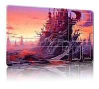 Malqiqi Alfombrilla de juego para MTG, con bolsas de almacenamiento, alfombrilla de juego de 24 x 14 pulgadas, TCG y alfombrilla de juego de mesa para tarjetas, alfombrilla de mouse (con zonas,