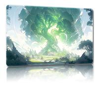 Malqiqi Alfombrilla de Juego para MTG y TCG Con Bolsas de Almacenamiento - 24 x 14 Pulgadas - Para Mesa y Tarjetas - Alfombrilla de Mouse (Árbol 9 Regular)