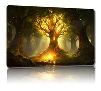 Malqiqi Alfombrilla de Juego para MTG y TCG Con Bolsas de Almacenamiento - 24 x 14 Pulgadas - Para Mesa y Tarjetas - Alfombrilla de Mouse (Árbol 8 Regular)