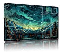 Malqiqi Alfombrilla de Juego para MTG y TCG con Bolsas de Almacenamiento - Mouse Pad 24 x 14 Pulgadas con Zonas para Mesa de Tarjetas