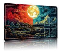 Malqiqi Magic Mat - Alfombra de juego de 55 - 24 x 14 pulgadas con zonas, bolsas de almacenamiento gratis, TCG y tapete de juego de mesa