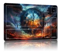 Malqiqi Magic Mat - Alfombra de juego de 66 - 24 x 14 pulgadas con zonas, bolsas de almacenamiento gratis para MTG, TCG y juegos de mesa