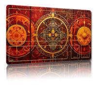 Malqiqi MTG Playmat - 24 x 14 pulgadas, bolsas de almacenamiento gratis, TCG y tapete de juego de mesa con zonas