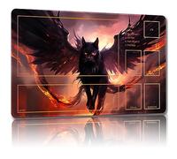 Malqiqi Tapete de juego para MTG, con bolsas de almacenamiento gratis, tapete de juego de 24 x 14 pulgadas, TCG y tapete de juego de mesa para tarjetas, alfombrilla de mouse para escritorio (Cat