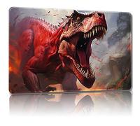 Malqiqi Tapete de juego para MTG con bolsas de almacenamiento gratis, tapete de juego de 24 x 14 pulgadas y alfombrillas de juego de mesa para cartas (dinosaurio 1 regular)