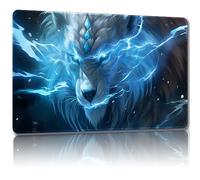 Malqiqi Tapete de juego para MTG, con bolsas de almacenamiento gratis, tapete de juego de 24 x 14 pulgadas, TCG y tapete de juego de mesa para tarjetas, alfombrilla de escritorio (leopardo