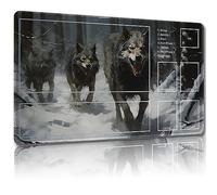 Malqiqi Tapete de juego para MTG, con bolsas de almacenamiento gratis, tapete de juego de 24 x 14 pulgadas, TCG y tapete de juego de mesa para tarjetas, alfombrilla de mouse (con zonas, tapete mágico