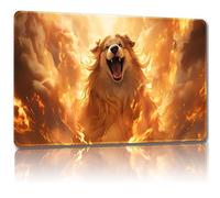 Malqiqi Tapete de juego para MTG, con bolsas de almacenamiento gratis, tapete de juego de 24 x 14 pulgadas, TCG y tapete de juego de mesa para tarjetas, alfombrilla de mouse (perro 3 regulares)