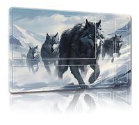 Malqiqi Tapete de juego para MTG, con bolsas de almacenamiento gratis, tapete de juego de 24 x 14 pulgadas, TCG y tapete de juego de mesa para tarjetas, alfombrilla de mouse (con zonas, alfombrilla
