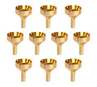 MALSSE 10 embudos pequeños de metal para perfumes, embudo de cocina para una fácil transferencia y llenado en botellas pequeñas de metal para botellas