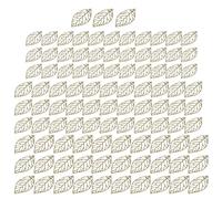 MALSSE 100 piezas de hojas de metal de filigrana para manualidades, adornos decorativos de hoja de filigrana, elegantes adornos