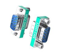 MALSSE 2 conectores de metal DB9pin para cambiar de género, compatibles con dispositivos de puerto y sistemas de transmisión de datos, adaptador de puerto
