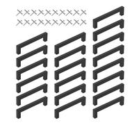 MALSSE 20 pomos cuadrados de acero inoxidable para armarios, cajones y armarios, decoración simple de muebles, manijas y pomos para aparadores cuadrados