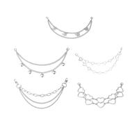 MALSSE 5 piezas de elegante colección de cadenas de bolsa, cadena de metal, correas de bolsa de aleación, adecuadas para atuendos elegantes