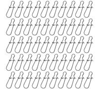 MALSSE 50 anzuelos de pesca fáciles de cambiar rápidamente el clip de señuelos conectores, accesorios de pin de pesca que cambian rápidamente