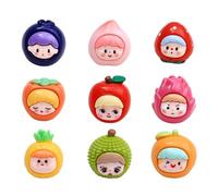 MALSSE 9 dijes de resina resistentes con temática de frutas para suministros de manualidades, regalos para entusiastas y mujeres de moda, uso diario, bonitos adornos de resina